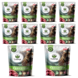 Mokra karma dla psa Turna z Dziczyzną 10 x 500g Saszetka